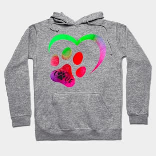 Heart paw dog icon. Hoodie